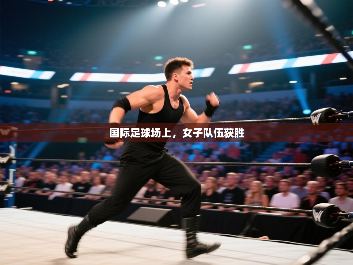 国际足球场上，女子队伍获胜