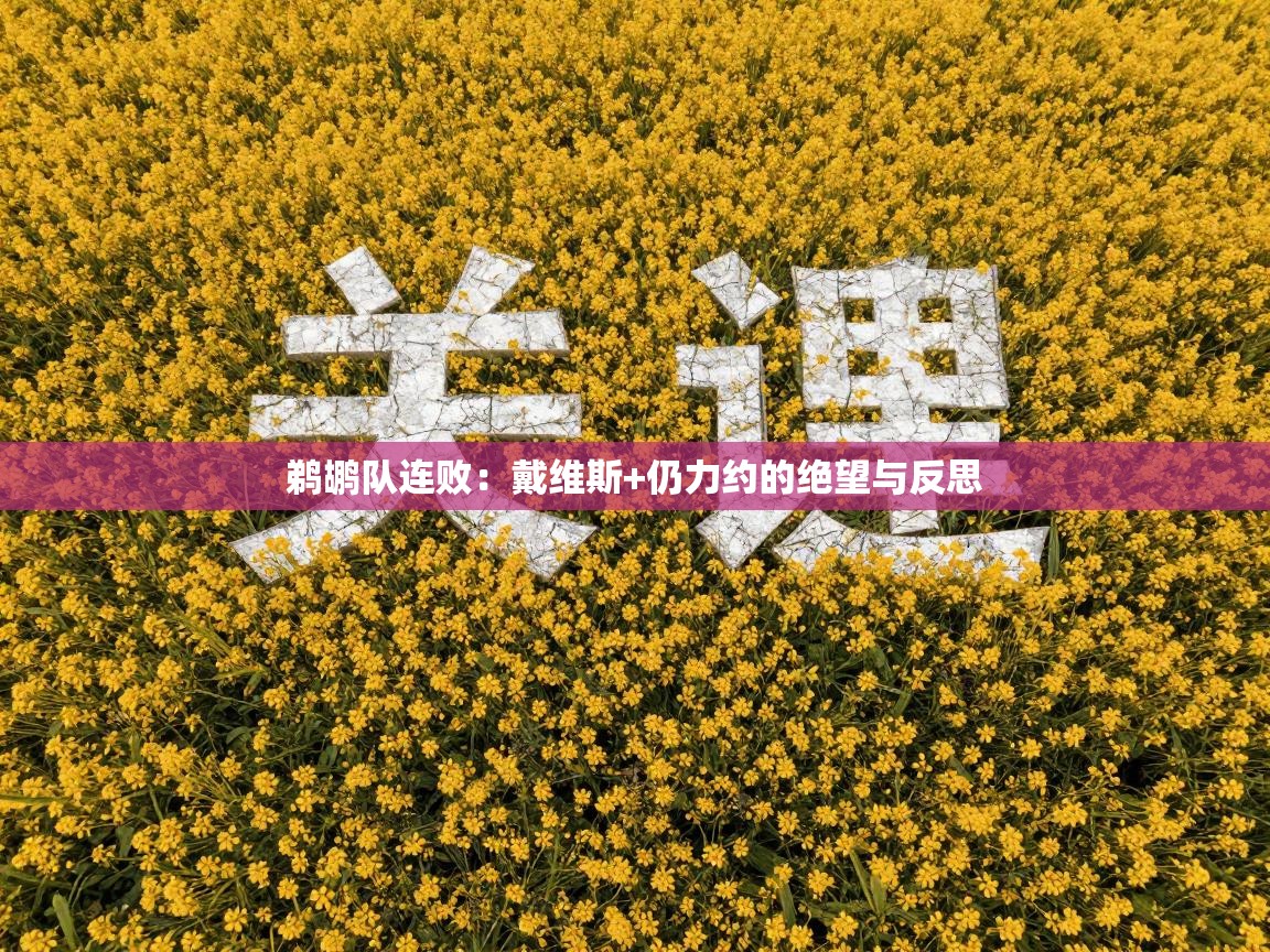 鹈鹕队连败：戴维斯+仍力约的绝望与反思